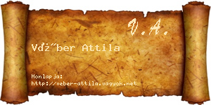 Véber Attila névjegykártya