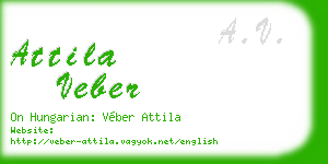 attila veber business card